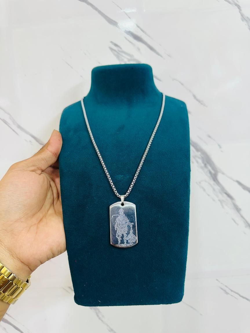 Hanuman Chalisha Pendant with Chain - Assorted Color