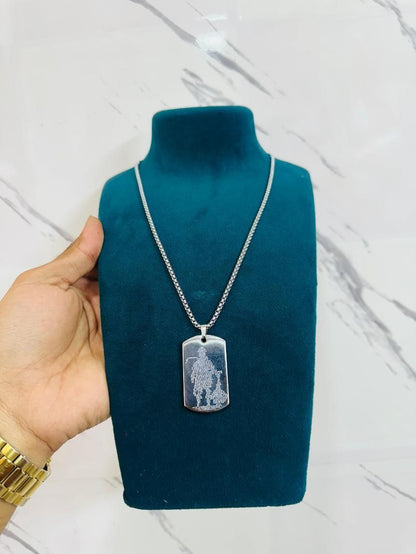 Hanuman Chalisha Pendant with Chain - Assorted Color