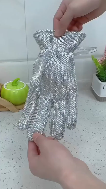 1 PAIR Wire Dishwashing Gloves, Kitchen Cleaning Gloves, Kitchen Gloves For Washing Dishes & Wiping Pots