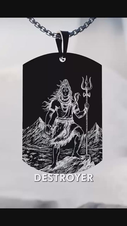 Eternal Shiv Godform Pendant with Chain